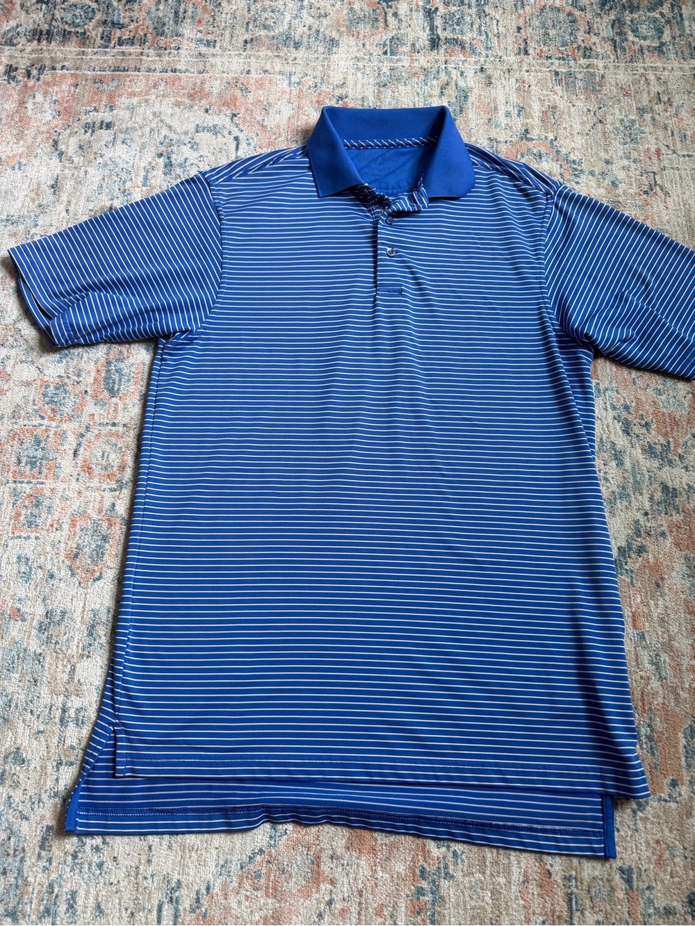 Bobby Jones Royal Blue & White Striped Polo